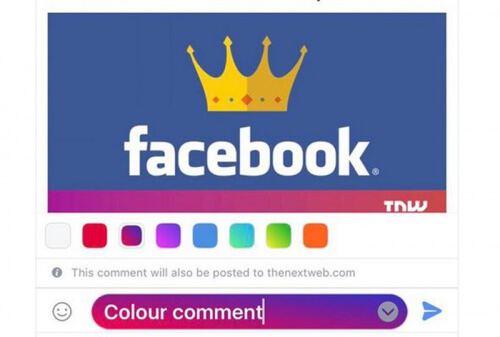 Facebook тестирует цветной фон в комментариях