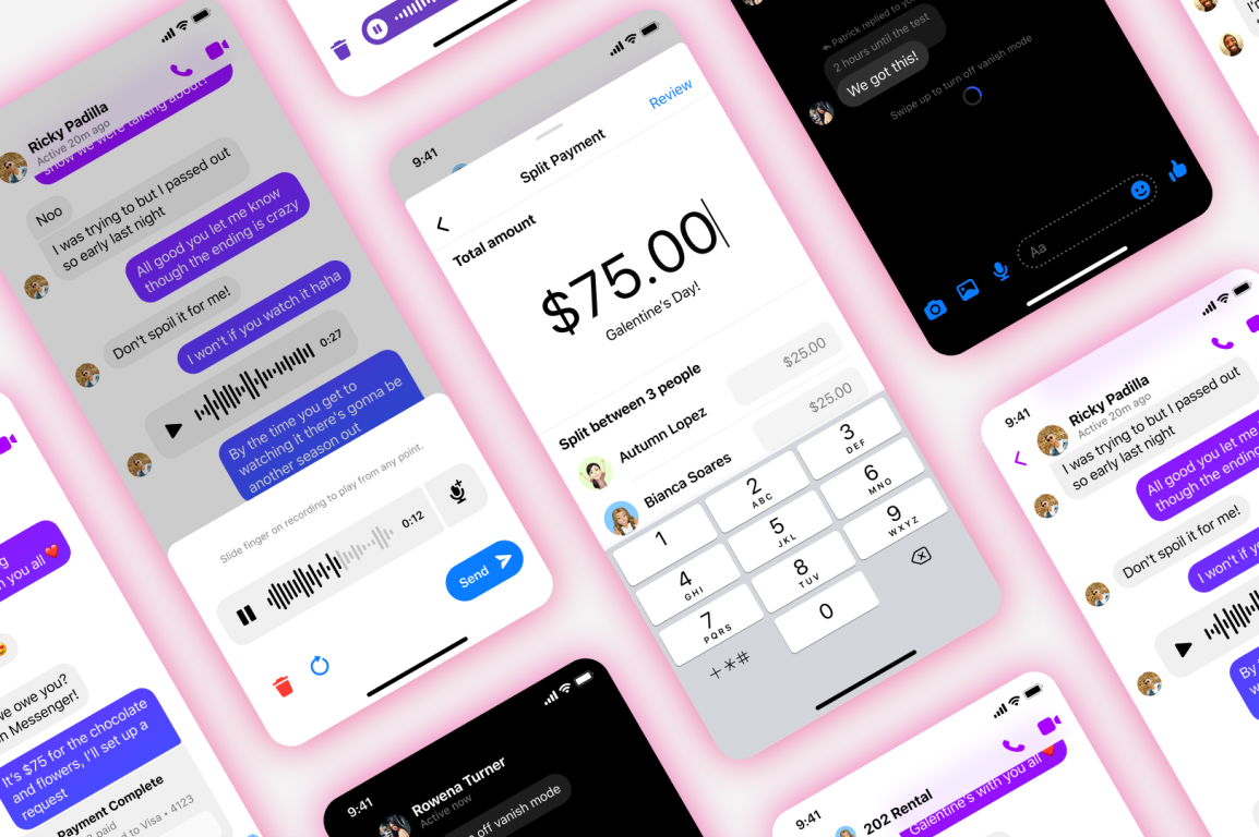 Facebook запускает совместные платежи и исчезающие сообщения в Messenger
