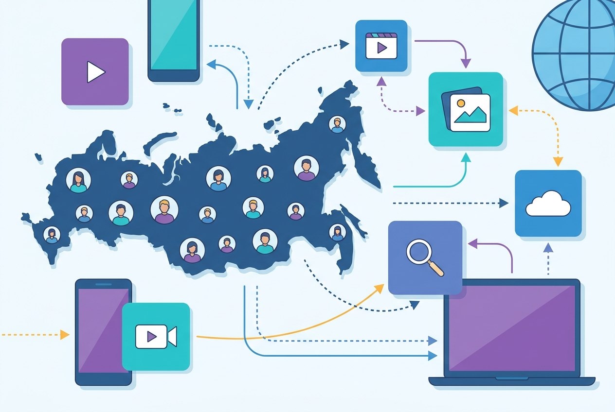 Аудитория зарубежных платформ в России перераспределяется на фоне ограничений