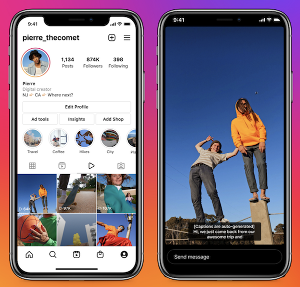 В Instagram запустятся автоматические субтитры для видео