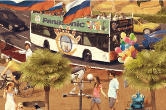 Как рассказать о выходе нового телевизора, используя олимпийскую тематику?