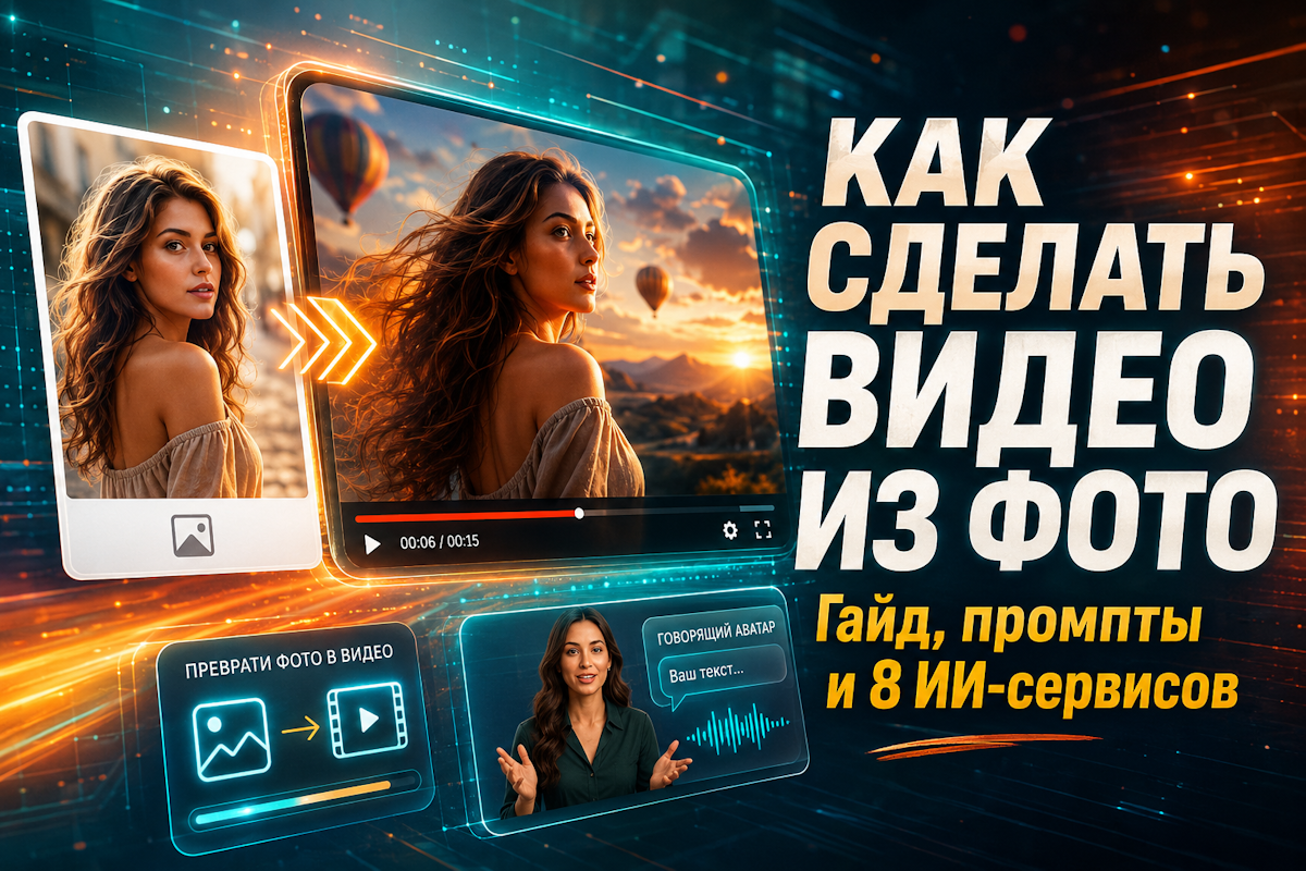 Как сделать видео из фото: инструкция, примеры и 8 ИИ-сервисов