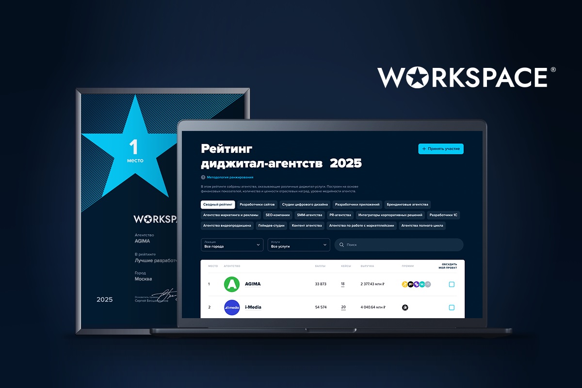 Workspace впервые опубликовал рейтинги диджитал-подрядчиков
