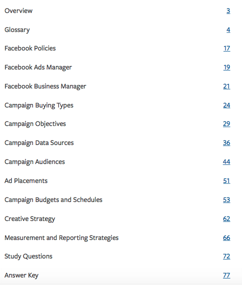 методический гайд Facebook методический гайд Professional Exam Study Guide