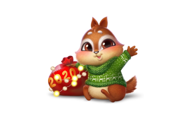 Благотворительный подарок ВКонтакте - бурундук Квип