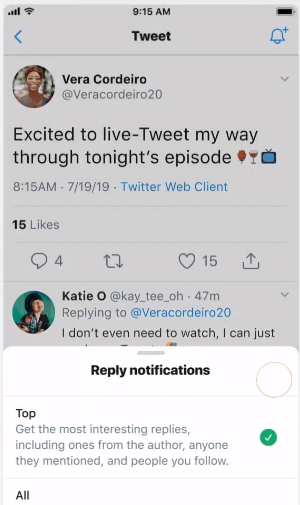 Twitter: подписка на ветку с обсуждениями Twitter тестирует возможность подписаться на ветку с обсуждениями