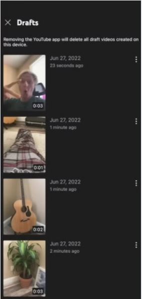 Черновики Shorts