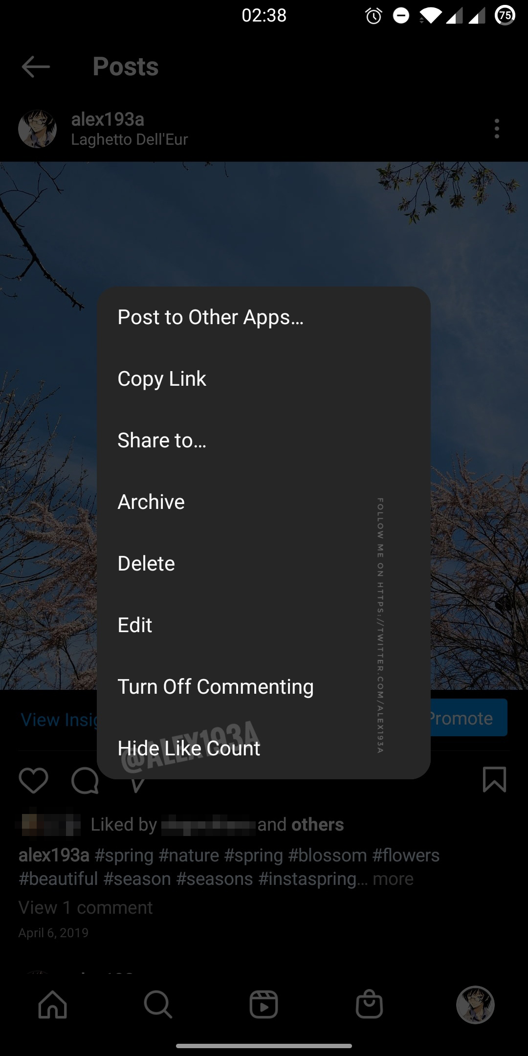 Скрыть лайки лайки-1
