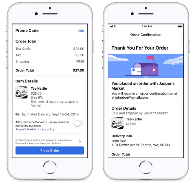 Facebook тестирует совершение покупок в новостной ленте К объявлениям такого типа рекламы будет добавлена кнопка «Оформить заказ на Facebook»