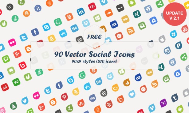 Free Social Media Vector Icons Free Social Media Vector Icons