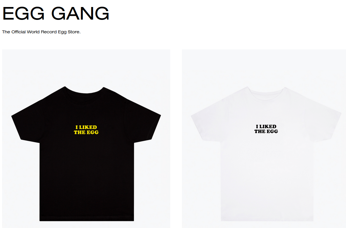Яйцо-рекордсмен Instagram выпустило собственный мерч Яйцо-рекордсмен Instagram выпустило собственный мерч