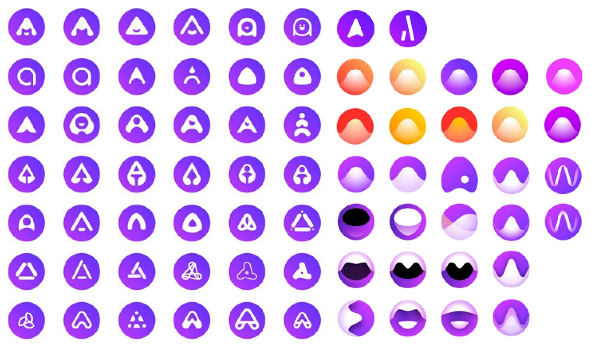 Варианты дизайна логотипа Алисы