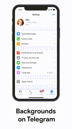 Telegram позволил устанавливать фоны для чатов