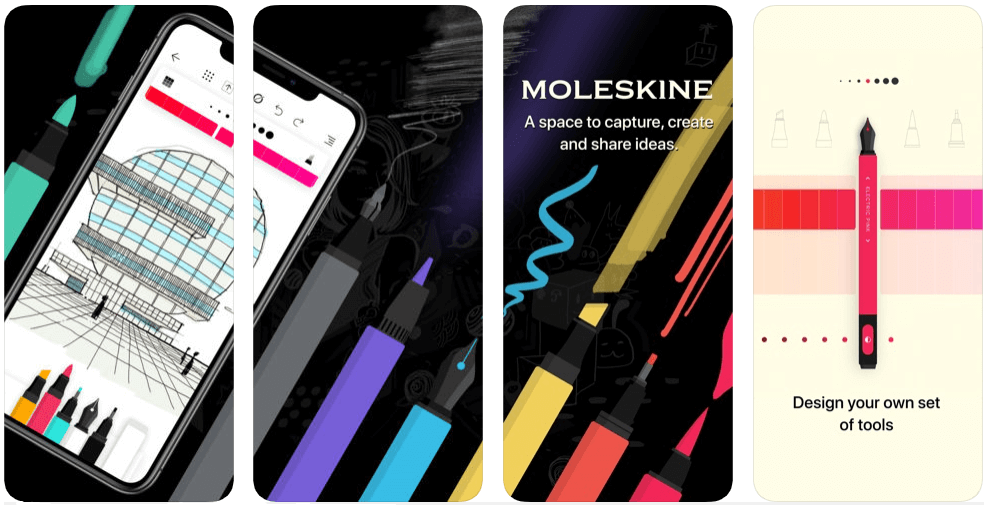 Flow by Moleskin Apple, Приложения