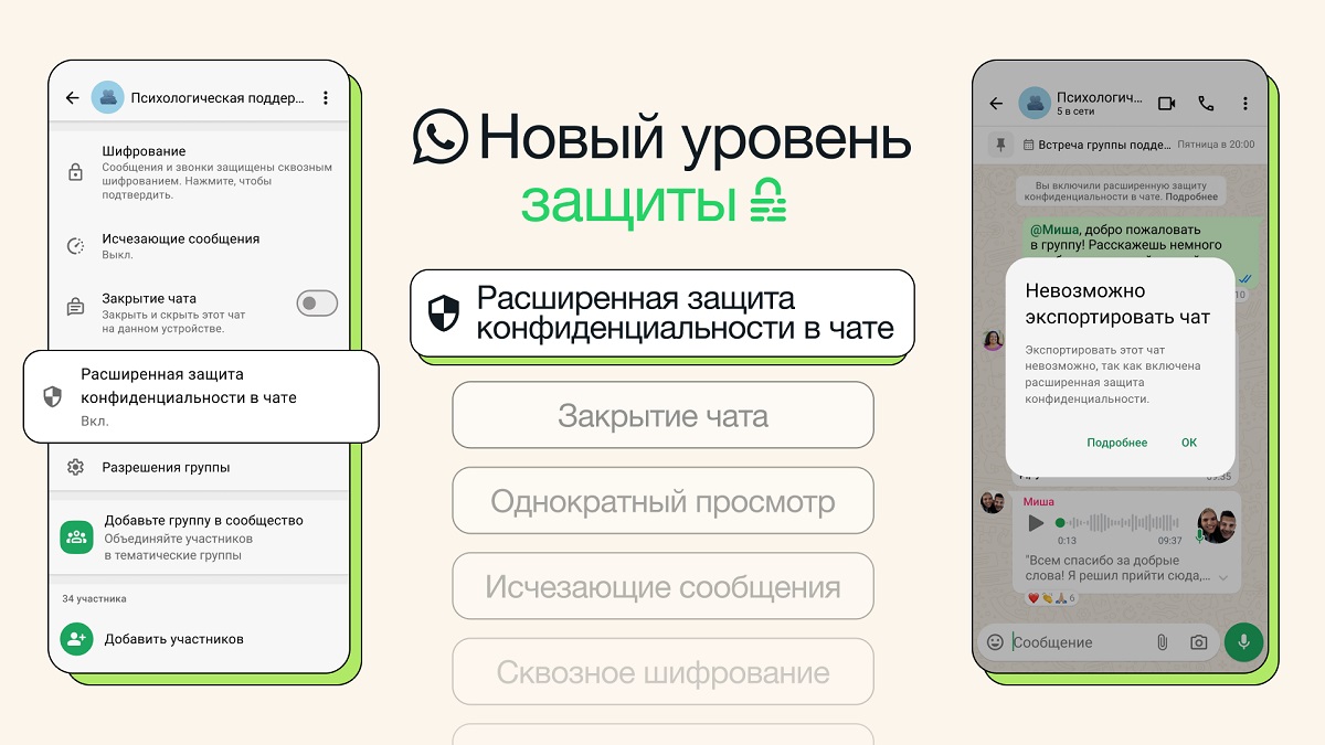 Новая функция WhatsApp для защиты конфиденциальности Новая функция WhatsApp для защиты конфиденциальности