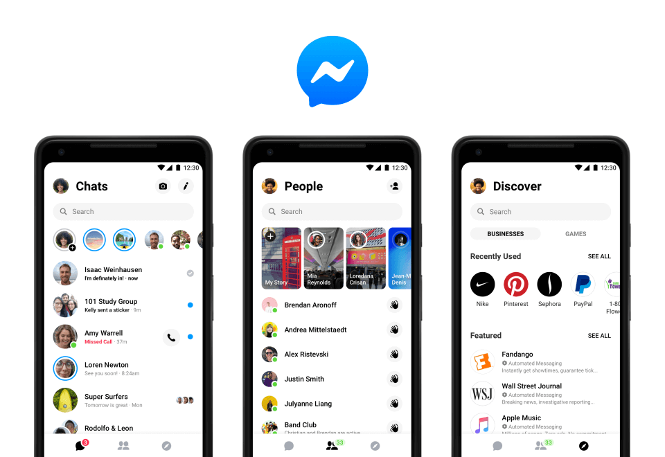 Facebook провел редизайн Messenger Facebook провел редизайн Messenger