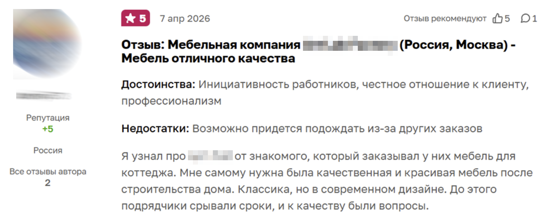 Отзывы