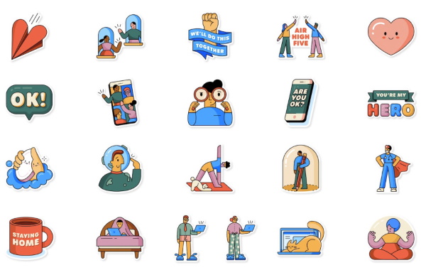 WhatsApp в сотрудничестве со Всемирной организацией здравоохранения (ВОЗ) запустил новый пакет стикеров под названием «Вместе сидим дома»