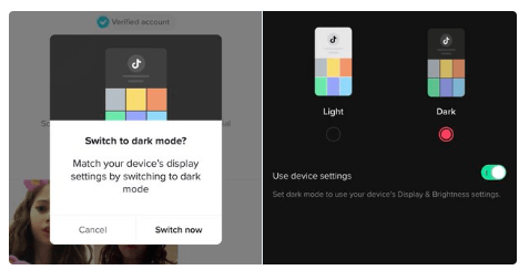 В ТикТок появился ночной режим