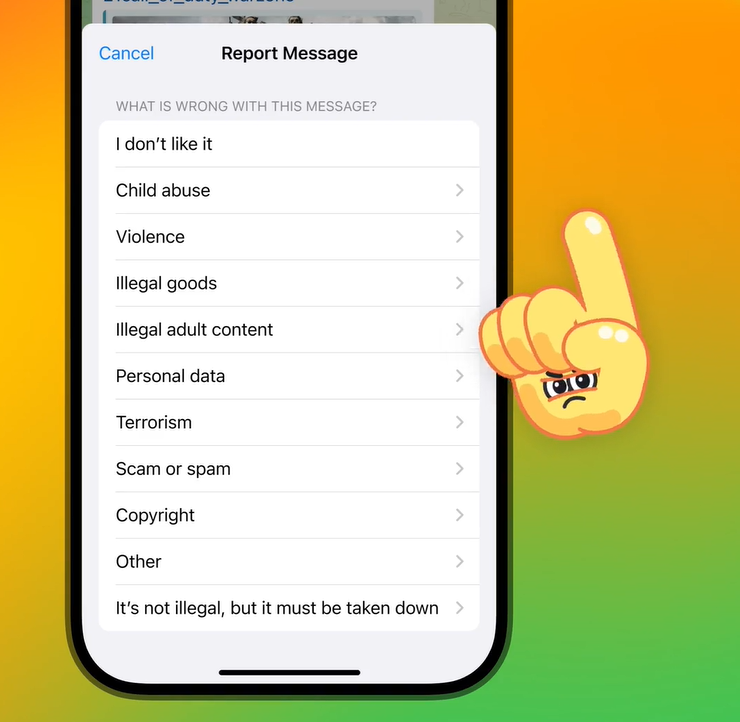 Жалобы на контент в Телеграм Жалобы на контент в Телеграм
