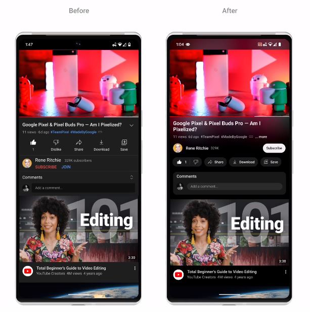 Темная тема YouTube