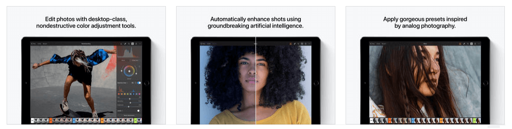 Pixelmator Photo Apple, Приложения