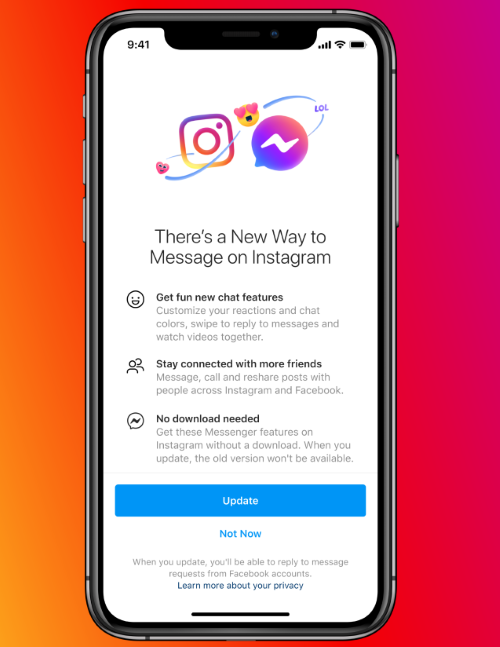 Facebook запускает единый Messenger для общения в Facebook и Instagram