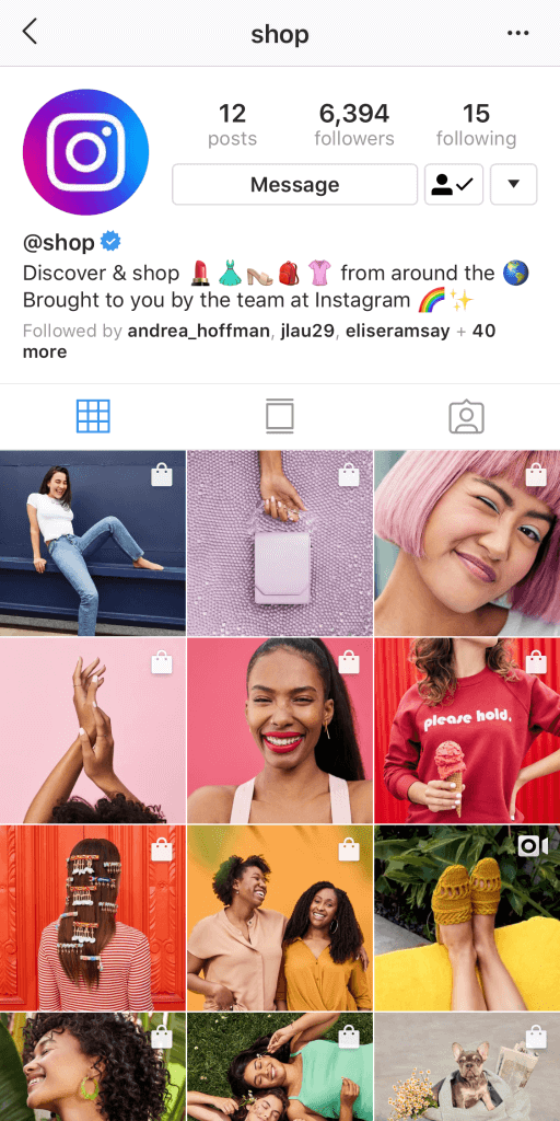 Instagram запустил официальный торговый аккаунт @shop