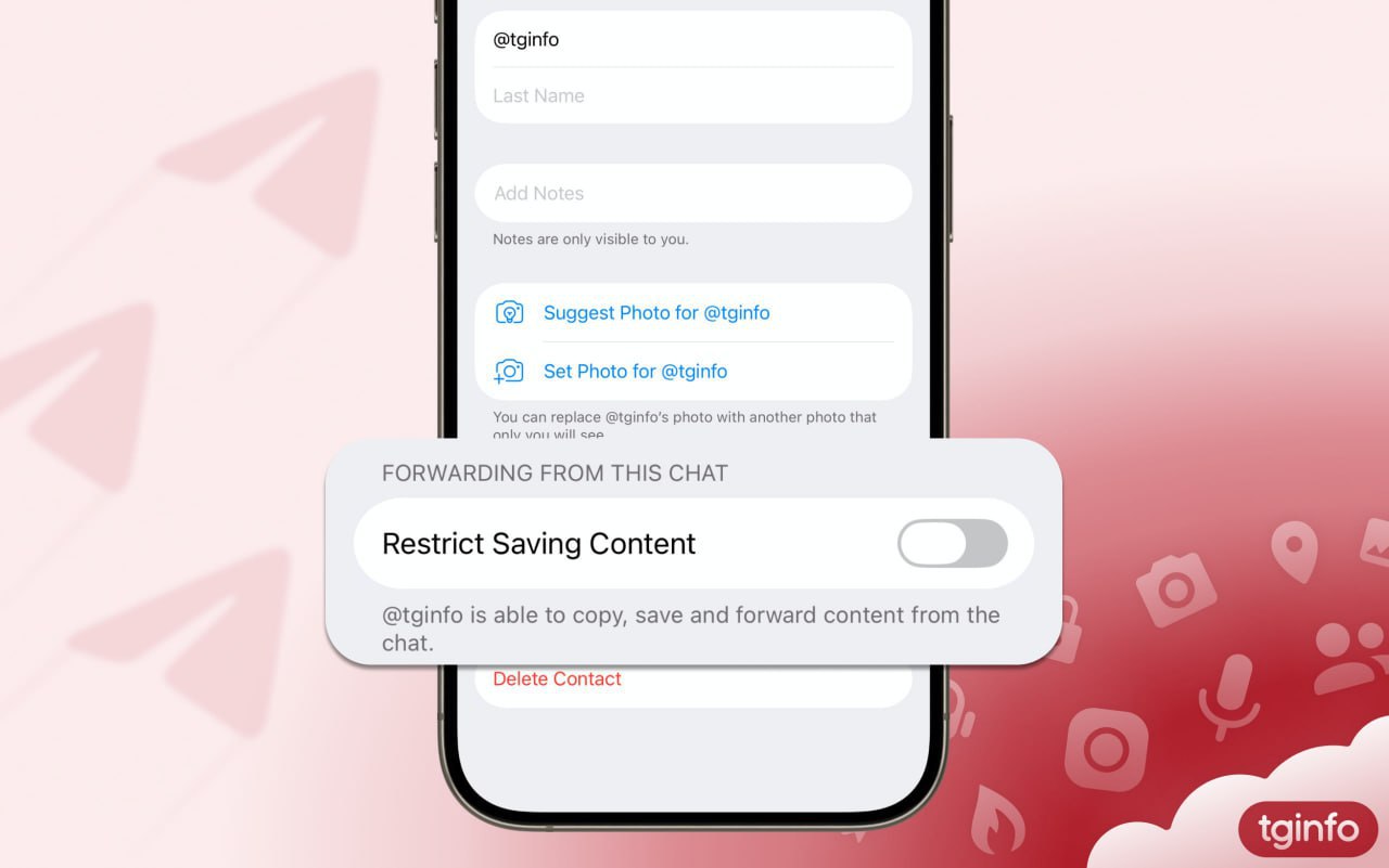 Запрет копирования в ТГ