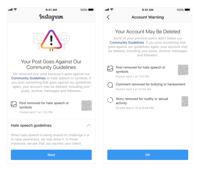 Instagram предупредит пользователя перед удалением аккаунта Instagram будет предупреждать пользователя о том, что собирается удалить его учетную запись