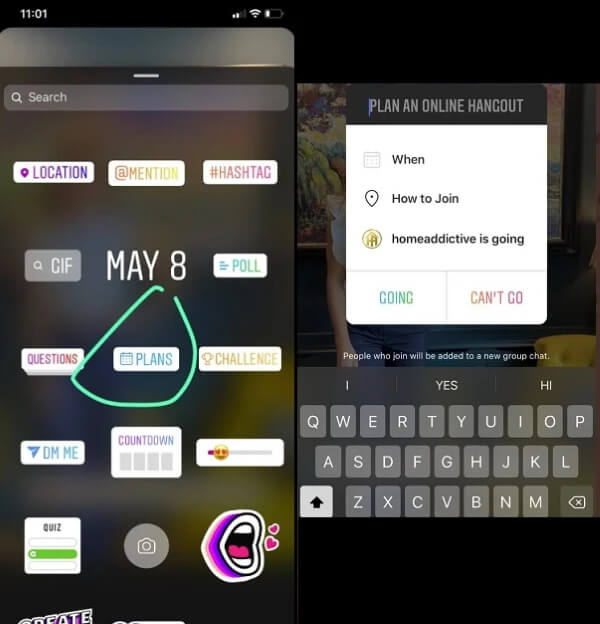 Стикер Стикер в Инстаграме
