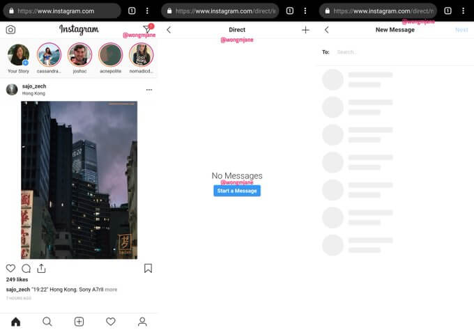 В веб-версии Instagram появится отправка сообщений Соцсеть Instagram тестирует функцию отправки личных сообщений в веб-версии