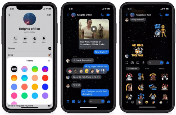 Соцсеть решила порадовать фанатов «Звездных войн» и в преддверии выхода фильма «Звёздные войны: Скайуокер. Восход» запустила новые функции в Messenger