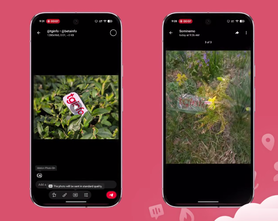 Motion Photo в Телеграм