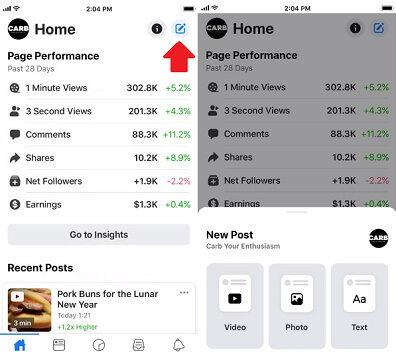 Facebook выпустил новую версию приложения Creator Studio с возможностью создания постов