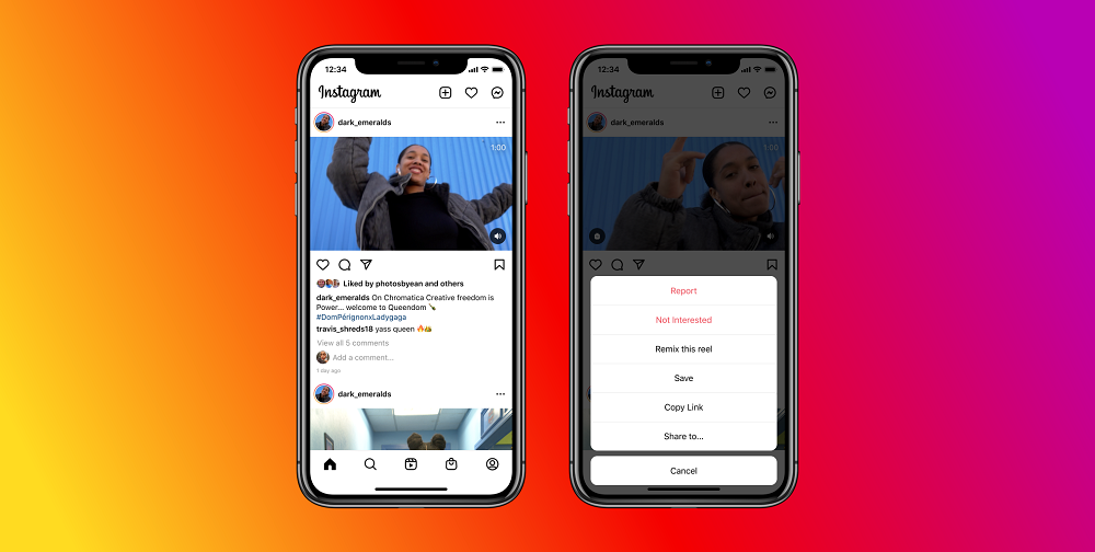 Instagram расширил функцию Remix на все форматы видео Instagram расширил функцию Remix на все форматы видео