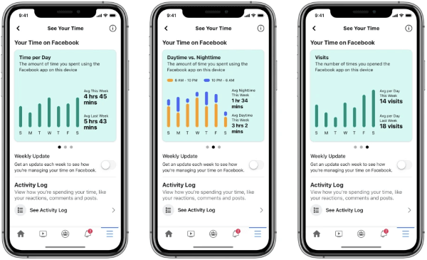 Facebook запустил в приложении тихий режим Facebook обновил в приложении раздел «Your Time on Facebook» и добавил тихий режим