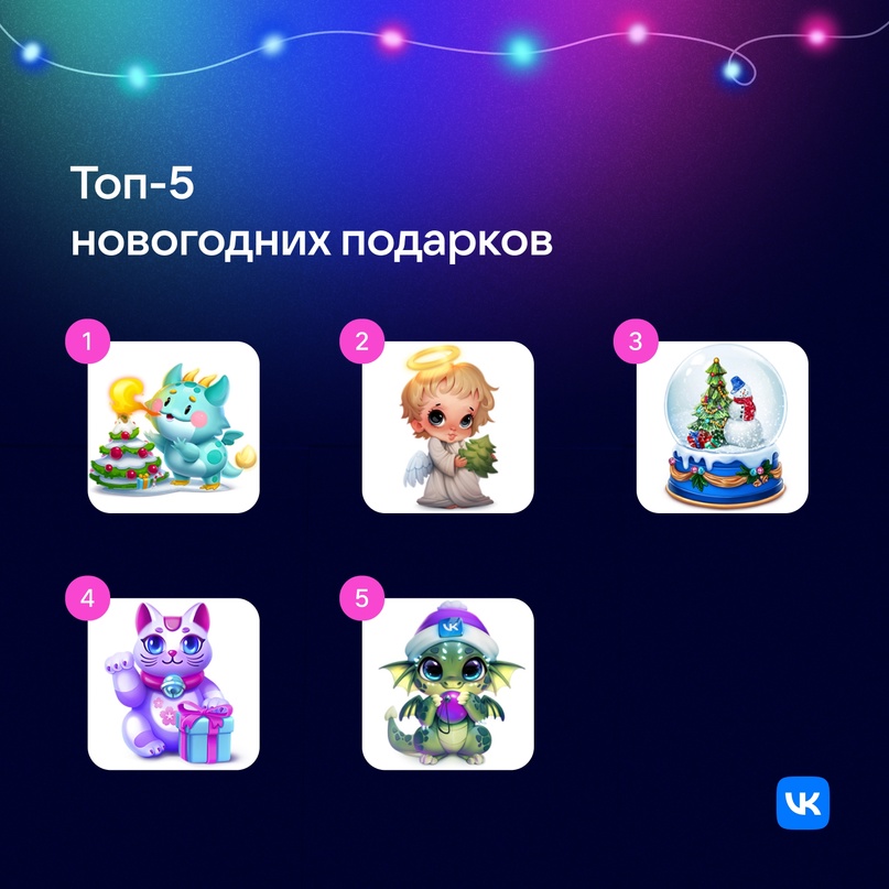 топ-5 подарков ВК